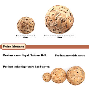ลูกบอลเซปาตักราว์ทอมือจากเอเชียตะวันออกเฉียงใต้ ขายส่งราคาถูก ลูกบอลทาคราวหวายสำหรับกีฬาฟุตบอลแบบดั้งเดิม - Product Image 2