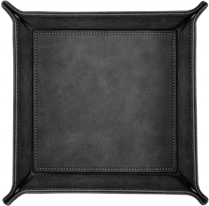 Valet Storage Tray Premium PU Leather Foldable Single Square Sundry Organizer storage tray