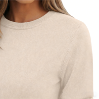 Pull-over d'hiver pour femme en coton tricoté sur mesure, motif géométrique, respirant, à manches longues, décontracté et élégant, avec logo