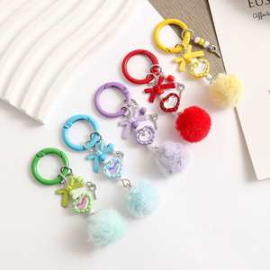 Nouvelle Chaîne de Téléphone Créative Style Dessin Animé avec Pompon, Perles DIY, Matériel Peluche Fait Main, Pendentif Mignon, Porte-clés - Product Image 3