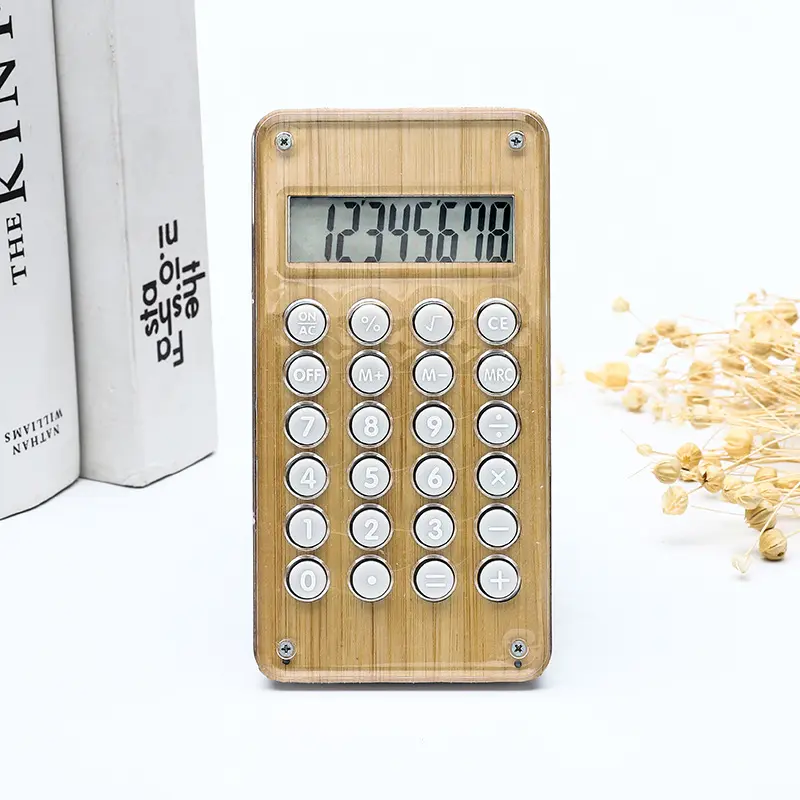 Многофункциональный Эко Био бамбуковый калькулятор с игрой-головоломкой для офисного студента