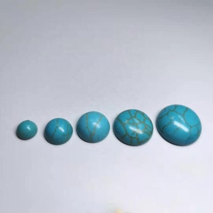 • Cabochon a metà tondo con retro piatto <span class=keywords><strong>pietra</strong></span> naturale Howlite striato turchese per risultati <span class=keywords><strong>di</strong></span> gioielli fai da te - Product Image 2