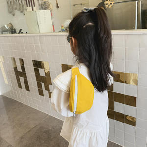 Bolsa de viagem esportiva para meninas, bolsa casual ajustável de cor lisa para viagem, bolsa de cintura ajustável para crianças - Product Image 3