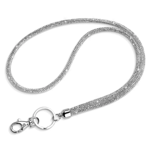 Funkelnde Voll diamant kette Weibliches Handy Lanyard Langer Hals Zurück Hängendes Seil Riemen Zurück Kette Metall clip Mode Licht - Product Image 6