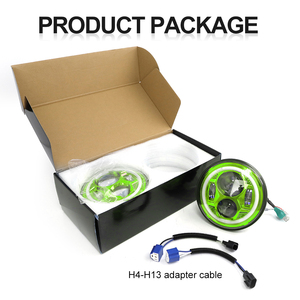 Faro redondo Led para motocicleta, luz de giro de Ojos de Ángel DRL, Halo, RGB, 50W, 7 ", aprobado por Dot, E9, para coches y Jeep - Product Image 6