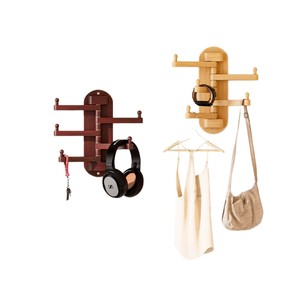 Solid <b>wood</b> rotating wall-mounted <b>coat</b> <b>hooks</b>, Nordic style, suitable for bedrooms, living rooms, and entryways. Convenient - Product Image 5