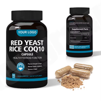 OEM Levure de riz rouge coq10 Capsules de magnésium Supplément santé cardiaque 1000mg Levure de riz rouge COQ10 Capsules