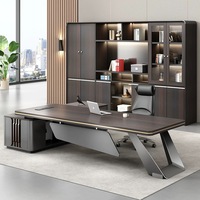 Bureau de direction moderne de luxe avec armoire Table de travail en bois de haute qualité Mobilier de bureau Design modulaire