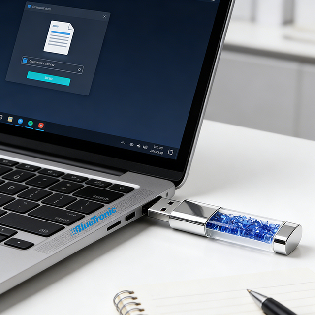 New Luxury Blue Diamond USB 2.0 Flash Drive Metal Cap Customized Wedding Corporate Gift Diamond Glitter Design 10-Year Data