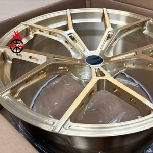 Jantes forgées concaves Bolun Wheels, design creux léger, finition or bronze brossé, 20x9 20x10.5 5x112, pour <span class=keywords><strong>BMW</strong></span> G31 <span class=keywords><strong>M550d</strong></span> - Product Image 2