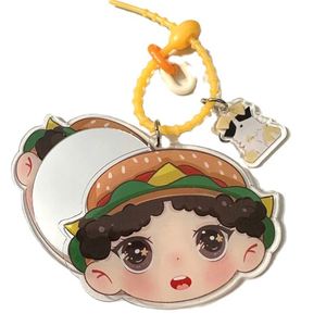Porte-clés personnalisé Vigreat Mini K-pop DIY en acrylique rond avec impression de logo, porte-clés tendance Anime & Dessin Animé - Product Image 5