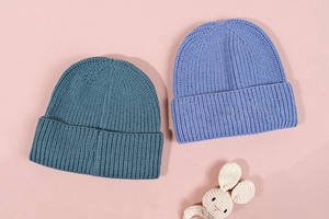 Gorro de lana elástico con puños tejidos para otoño/invierno, con lazos y estampado de camuflaje, logotipo personalizado, para hombre y mujer - Product Image 4