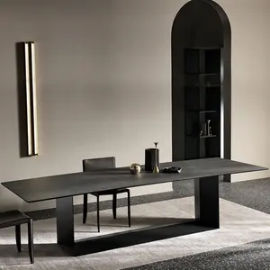 Italian Style Modern Furniture Hot Selling Dining Room Furniture Luxury Rectangle Sintered Stone Dining Room Table For Home
