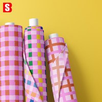 Tissu en coton léger et doux Bessi 2026 à motifs géométriques Vichy imprimés numériquement pour vêtements