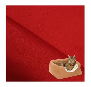 新款系列超细纤维100% 涤纶猫狗床麂皮面料防水Ped床