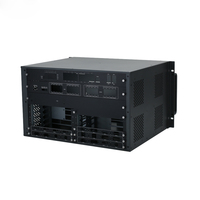 Chasis de Montaje en Rack de 6.5U, Matriz de Video SGCC, Acero Galvanizado con Recubrimiento de Polvo Negro, Fabricación Personalizada de Chapa Metálica