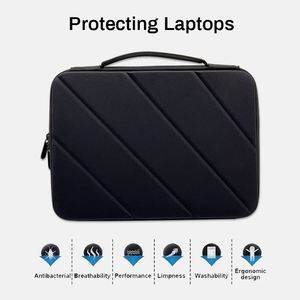 Housse pour ordinateur portable en tissu imperméable durable de taille personnalisée, belle dureté, sac pour ordinateur portable en EVA avec différentes tailles au choix : 13, 14, 15 pouces - Product Image 6