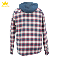 Chemise-veste en flanelle à carreaux pour homme, à capuche, doublée de polaire, boutonnée, décontractée, pour l'hiver, avec broderie de logo