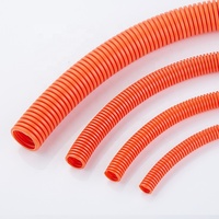 Conduit en PVC flexible résistant aux produits chimiques, homologué AS/NZS 2053 V0, résistant au feu, orange, résistant aux UV, tuyau ondulé pour câbles extérieurs