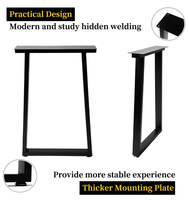 Pieds de table carrés en fer robustes Sondoly, design moderne, fabriqués au Guangdong, pieds de meubles DIY pour tables à manger et tables basses