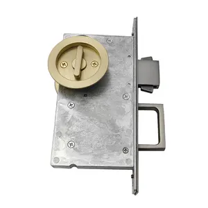 Invisível Recesso Porta Handle Pocket Door Lock para deslizar Madeira Porta Móveis Hardware