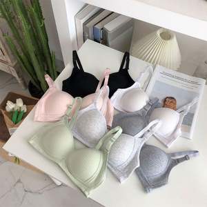 Sous-vêtements pour femmes, soutien-gorge sexy push-up en satin de soie découpé au laser, sans couture, rembourré pour petites poitrines, pour adolescentes mignonnes - Product Image 3