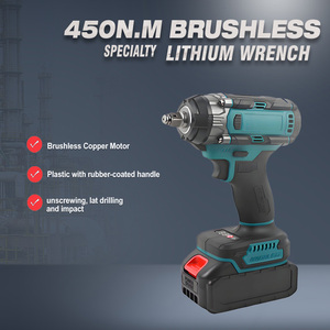 21V Cordless Brushless Impact Wrench Kit 1/2" High Torque <b>Power</b> Wrench for Car Tire Repair - Product Image 1