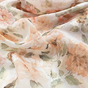 Tissu personnalisé en mousseline de soie crêpe 100% Polyester 100D imprimé numérique Floral froissé mousse pour robe - Product Image 2