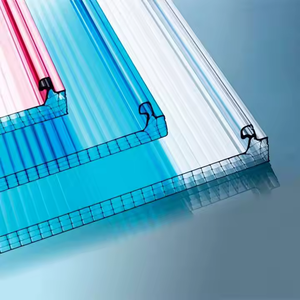 Ventas de fábrica <span class=keywords><strong>Danpalon</strong></span> Bloqueo en U Fachada de policarbonato Panel en forma de U Panel de cortina Empalme de pared Panel de luz solar - Product Image 1