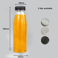 Bouteilles en plastique PET de 300 ml pour boissons, jus, vente en gros, personnalisées, vides, jetables, de haute qualité, bouteilles en plastique pour l'eau potable