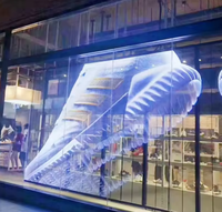 Nueva tecnología Ultra alto brillo P7.8 Alta estabilidad y larga duración Adhesivo LED Pantalla de película transparente