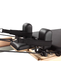 JUNYIRUN JYR-OR03 Reformer d'entraînement à noyau en chêne, 5 ressorts, roue en PU ultra-silencieuse, réglable, portable, pour la maison, la salle de sport et le fitness