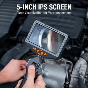 Cámara de Inspección Endoscópica IPS de 5 Pulgadas con Cabezal Articulado, Boroscopio Automotriz con Luz, Resolución 1080p - Product Image 3