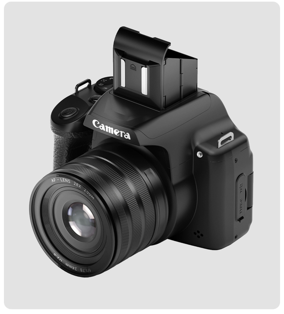 High-Definition SLR Digital Camera CCD Sensor 4K/1080p Video Electronic Stabilization Beauty Filter Flip 17x-30x Zoom