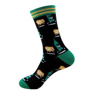 Automne nouveaux hommes mi-mollet Logo personnalisé chaussettes décontracté haut-équipage coton Stocks avec dessin animé - Product Image 5