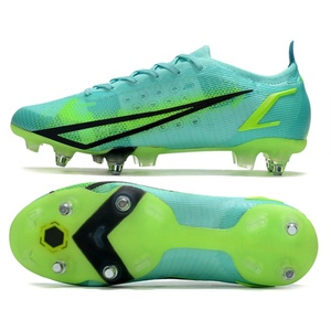 Chaussures de football haut de gamme en toile pour terrain, crampons FG SG, personnalisables, vente en gros, OEM, semelle extérieure en PVC, tendance, <span class=keywords><strong>pas</strong></span> chères - Product Image 2