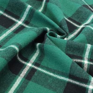 Vestido camisero a cuadros verde teñido con hilo de algodón, tela de franela ligera con patrón de cuadros recubiertos - Product Image 4