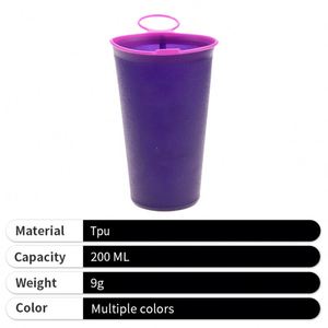 2025 New 200Ml Collapsible Bottle Tpu Outdoor Portable <b>Reusable</b> Folding Soft Water <b>Cup</b> for Business - Product Image 2
