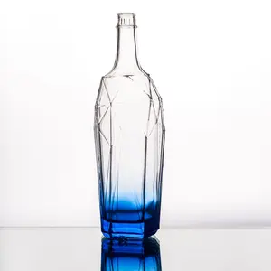 25oz 75cl lúa mì lĩnh vực Vodka Glass 750ml chai rượu