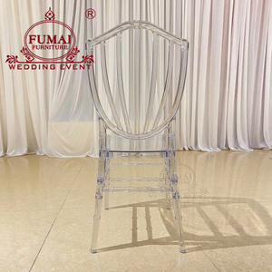 Chaises acryliques artistiques empilables de résine claire de conception à la mode pour le mariage d'hôtel - Product Image 2