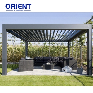 Auvent de <span class=keywords><strong>toit</strong></span> à <span class=keywords><strong>lames</strong></span> d'aluminium motorisées Pavillon <span class=keywords><strong>Pergola</strong></span> Gazebo Pavillon de jardin extérieur pour arrière-cour - Product Image 2