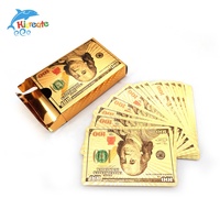 Cartes à jouer faites sur commande d'aluminium de tisonnier de PVC d'or 63*88mm conteneur en plastique imperméable de boîte de cartes à jouer de taille normale de CMYK
