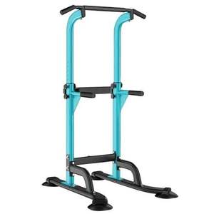 Adjustable Height Dip Stand <b>Pull</b> Up <b>Bar</b> Station Metal Power Tower <b>for</b> <b>Home</b> Gym Strength Training - Product Image 3