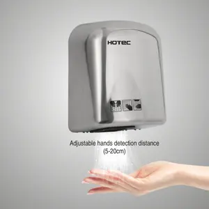 Stainless Steel Hotel Commercial High Speed Sensor Smart Hot Air Hand Dryer