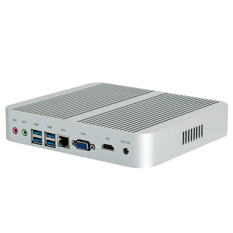 أعلى Minipc I3 5015U ثنائي النواة 12V بدون مروحة كمبيوتر صغير صناعي وين لينكس الصغيرة برج الكمبيوتر هيكلى الألومنيوم ITX حالة DDR3L ذاكرة الوصول العشوائي