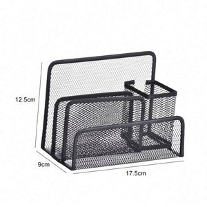 One Stop Shopping Wholesale Metal Mesh Desk Organizer <b>Storage</b> Pen Holder Multi-function <b>File</b> Tray - Product Image 2