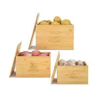 BOÎTE DE RANGEMENT empilable en bois pour légumes fruits oignons