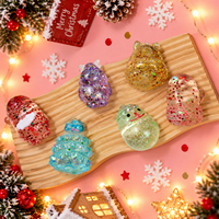Jouet souple anti-stress à paillettes colorées et scintillantes, best-seller de Noël, ensemble de fêtes, pour enfants de 5 à 7 ans, en matériau Maltose