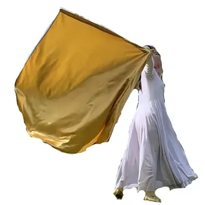 Бандерас де данса эллиптические флаги поклонения для танцев хвалебные церковные флаги 1 комплект (1 флаг + Стик)