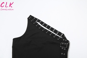 Ladies Outfits 2 Pieces <strong>Set</strong> <strong>Sexy</strong> Asymmetric Sleeveless Crop Top Shorts <strong>Set</strong> for Women - Product Image 5